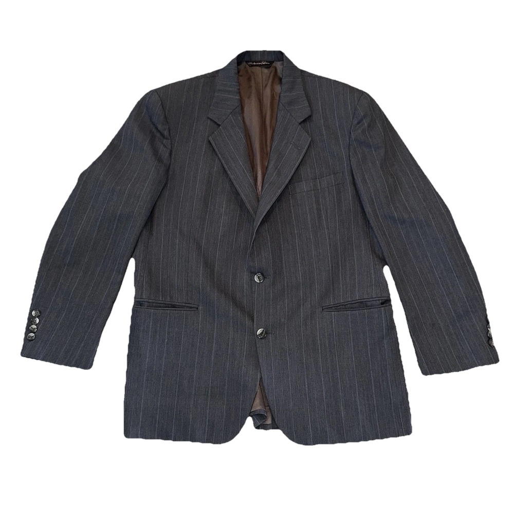 VTG Stafford Men's 42R Blazer 100% Wool Sport Coat Jacket Striped Made In USA‎